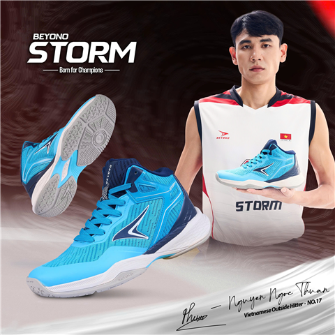 GIày Bóng Chuyền Beyono Storm Xanh Biển