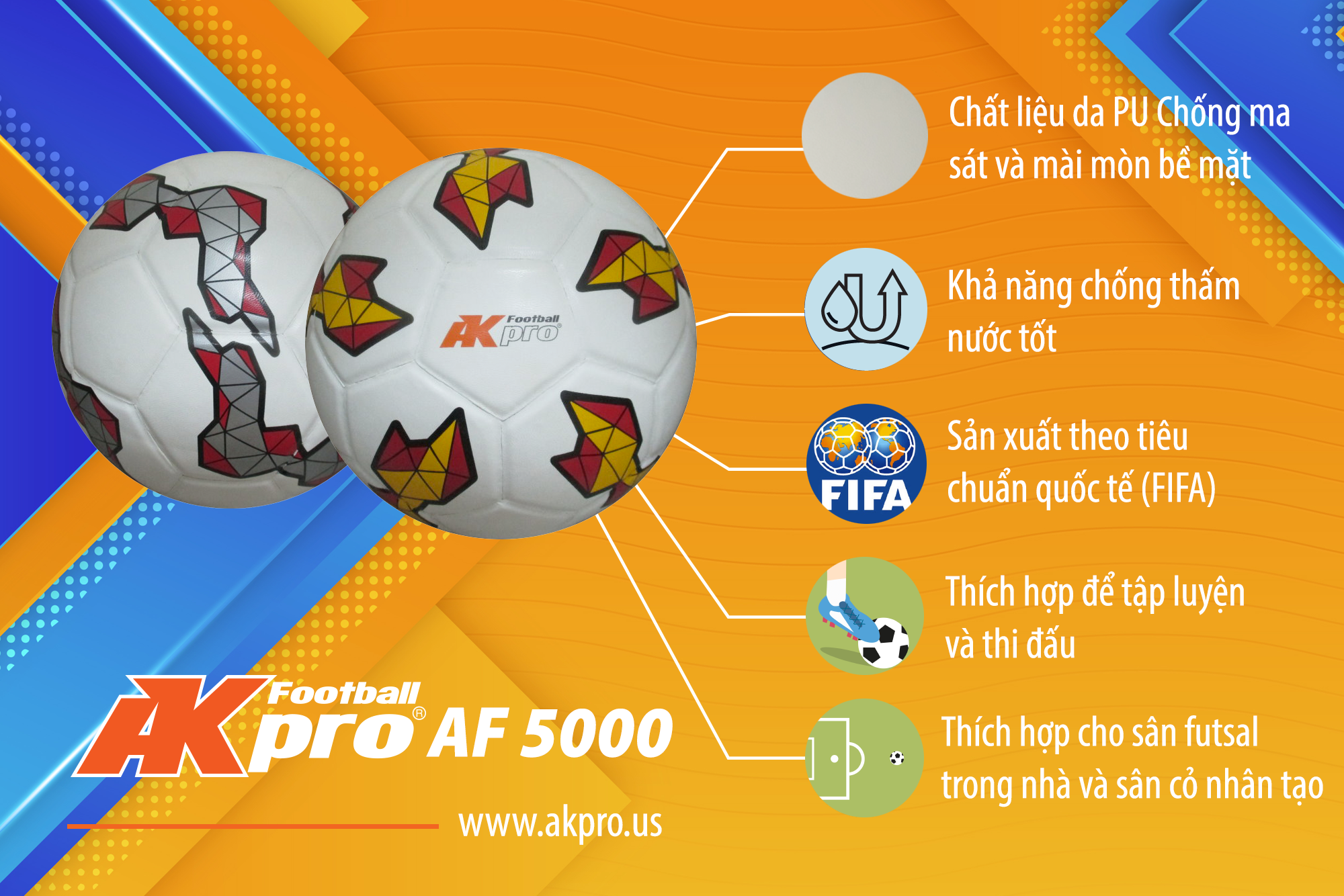 Quả Bóng Futsal AKpro AF5000