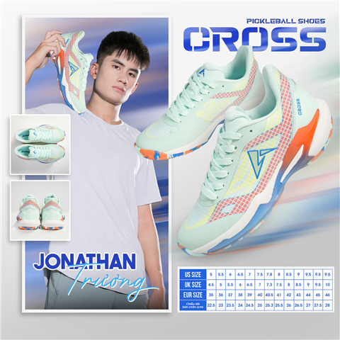 Giày Pickleball Kaiwin Cross Xanh Ngọc