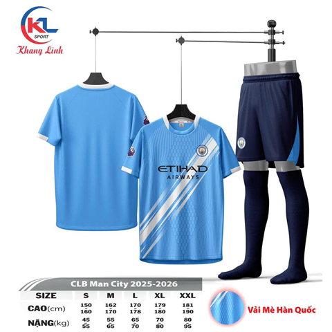 Quần Áo KL Man City 25/26 Xanh Biển