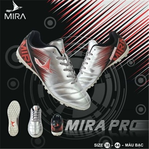 Giày bóng đá Mira Pro TF Bạc