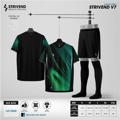 Quần Áo Strivend V7 Đen Xanh Lá