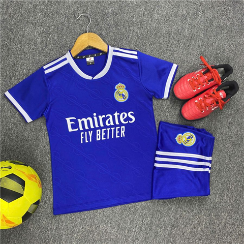 Quần Áo Trẻ Em JS Real Madrid 25/26 Xanh Bích