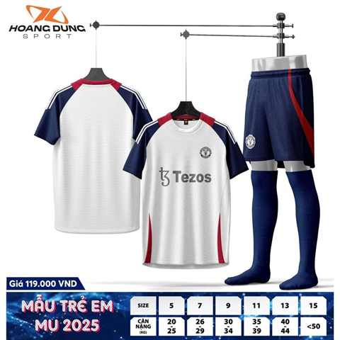 Quần Áo Trẻ Em HD MU Training 25/26 Trắng