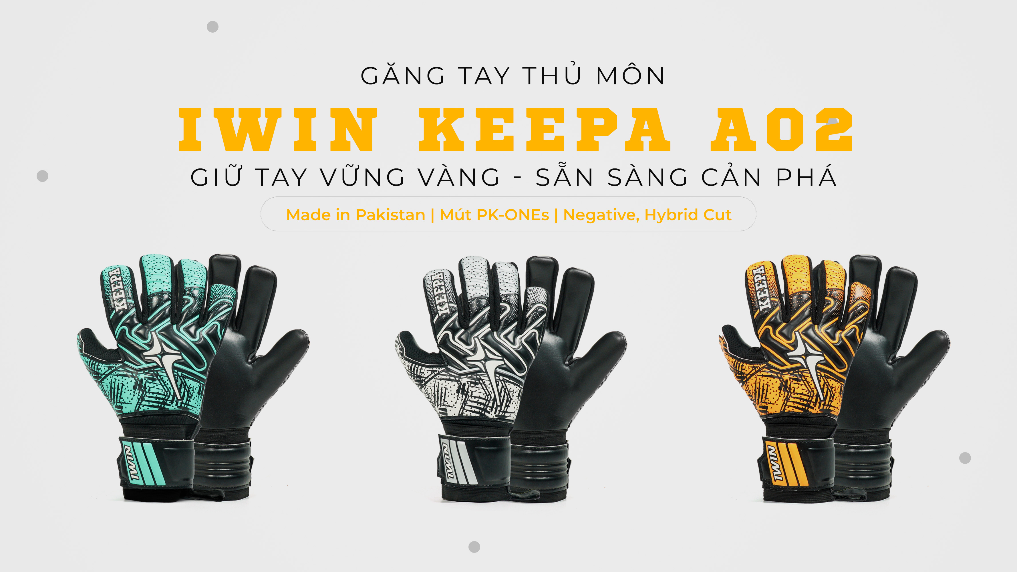 Găng tay thủ môn Iwin Keepa A02