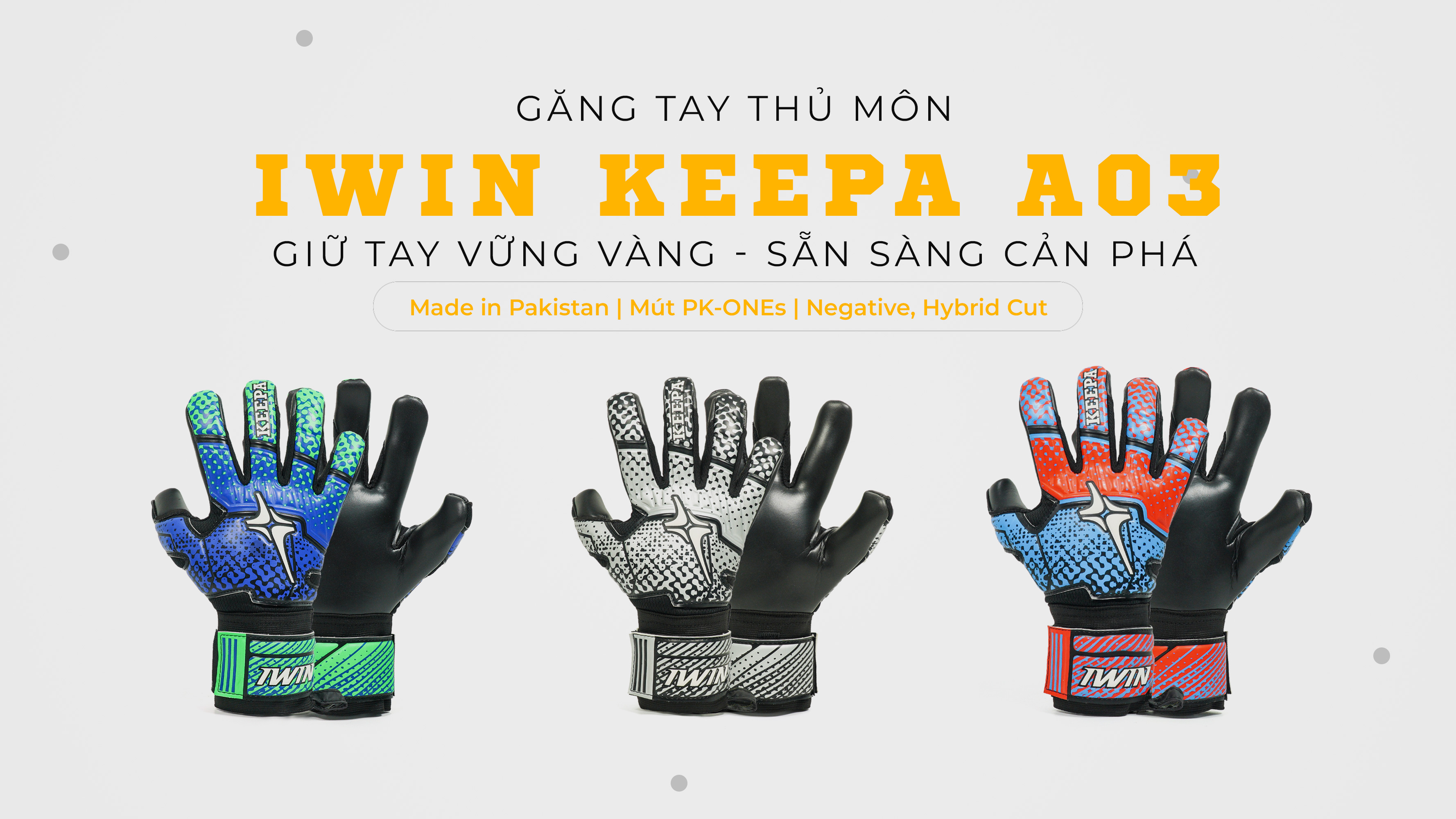 Găng tay thủ môn Iwin Keepa A03