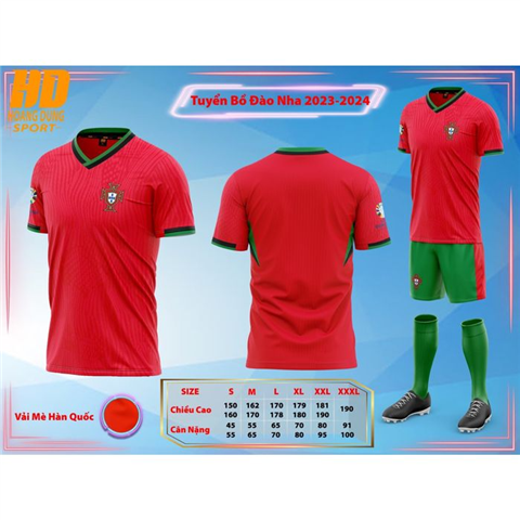 Quần Áo HD Bồ Đào Nha 2024 Đỏ