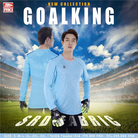 Quần áo Thủ môn Riki Goalking Xanh Biển