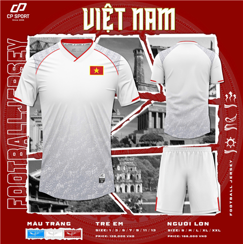 Quần áo CP Việt Nam Trắng