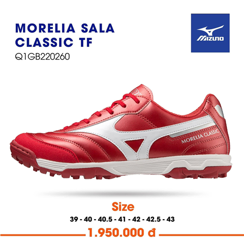 Giày Mizuno Morelia Sala Classic TF Đỏ