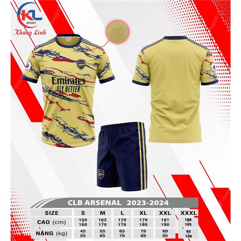 Quần Áo KL Arsenal 23/24 Đồng