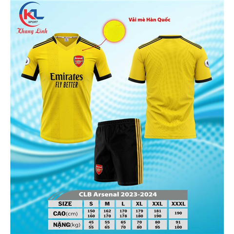 Quần Áo KL Arsenal 23/24 Vàng