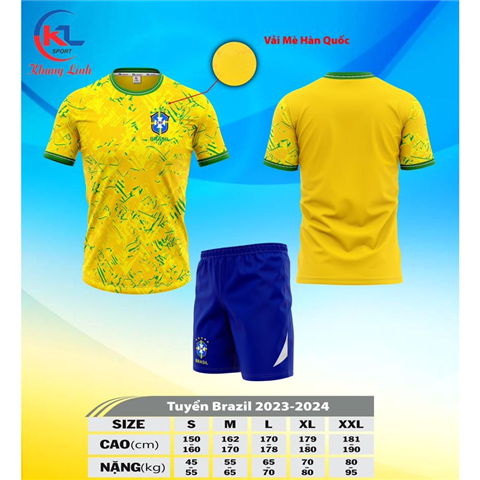 Quần Áo KL Brazil 2024 Vàng