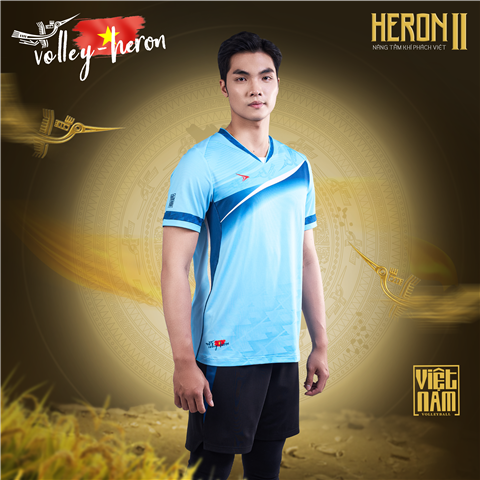 Quần Áo Bóng Chuyền Beyono Heron 2 Nam Xanh Ya