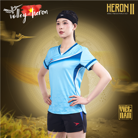 Quần Áo Bóng Chuyền Beyono Heron 2 Nữ Xanh Ya