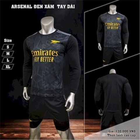 Áo Bóng Đá Dài Tay Arsenal Đen