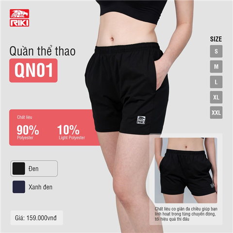 Quần lửng Riki QN01 NỮ Đen