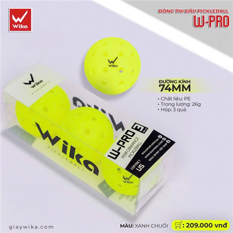 Bóng Pickleball Thi Đấu Wika PRO (Hộp 3 quả)