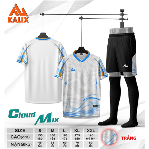 Quần Áo Kalix KL04 Cloud Mix Trắng Xanh Da