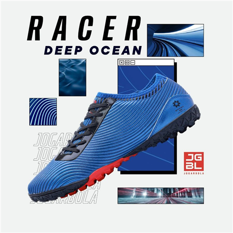 Giày bóng đá Jogarbola Racer TF Xanh Bích