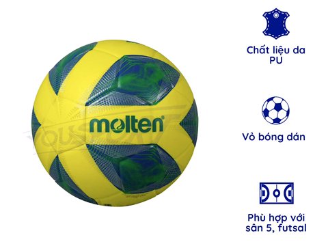 Quả bóng đá Futsal Molten tiêu chuẩn F9A1510 Xanh Dạ Quang