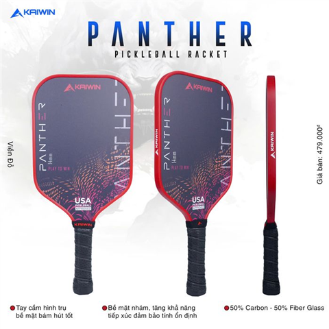 Vợt Pickleball Kaiwin Panther PRO Đỏ