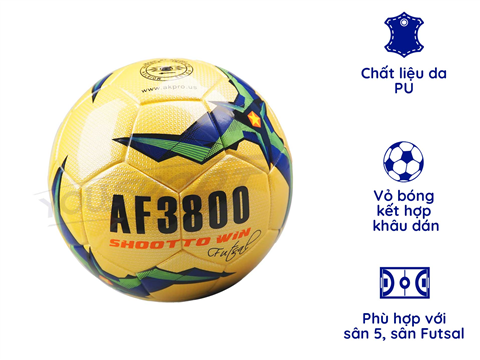 Quả Bóng Futsal Akpro AF3800 Vàng